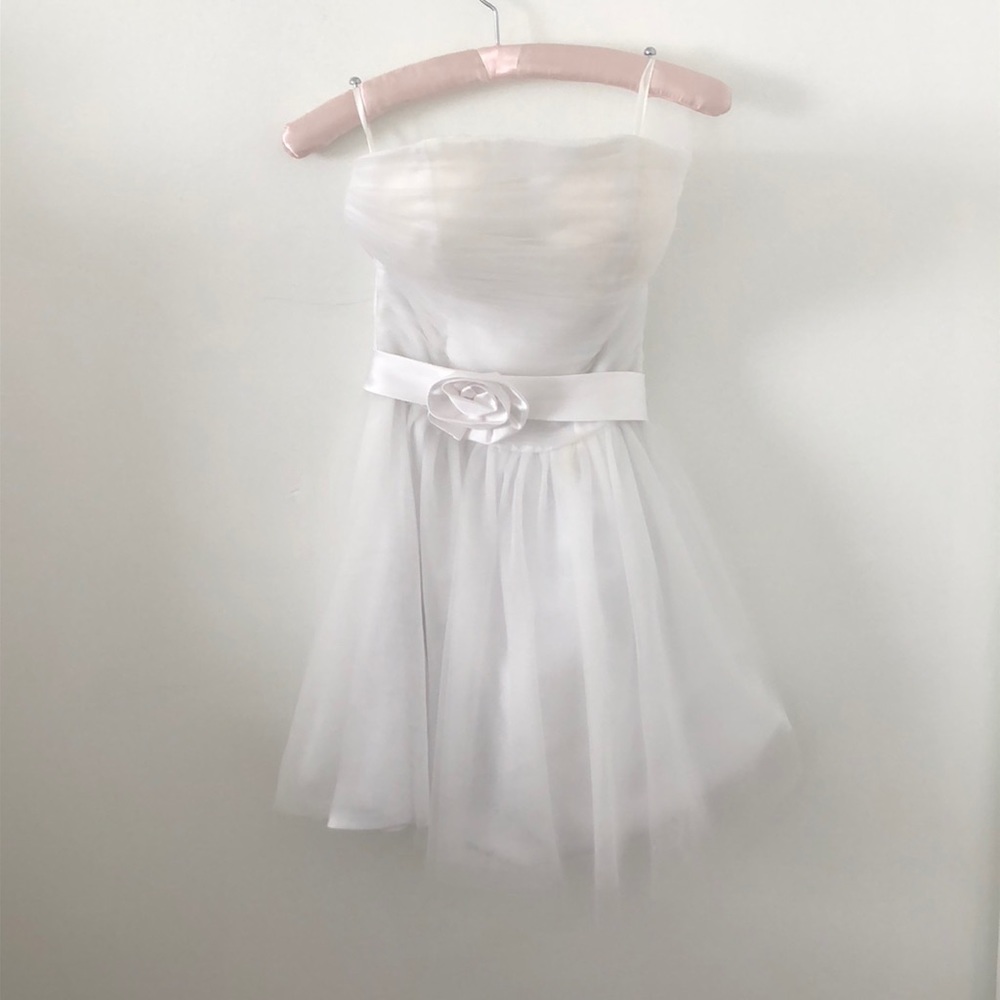 Chiffon Strapless Formal Dress